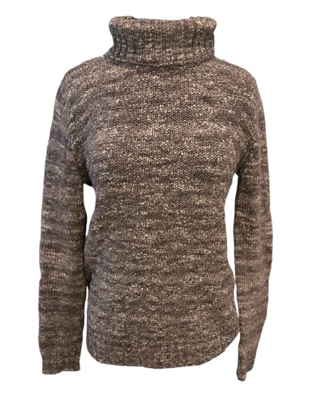Farmer’s Market Iceland 100% Wool Brown Marled Turtleneck Sweater Women’s Size M